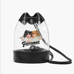 FIorucci bag- ANGEL TRANSPARENT POUCH BLACK.